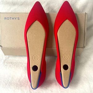 Rothy’s Red Pointed Flats